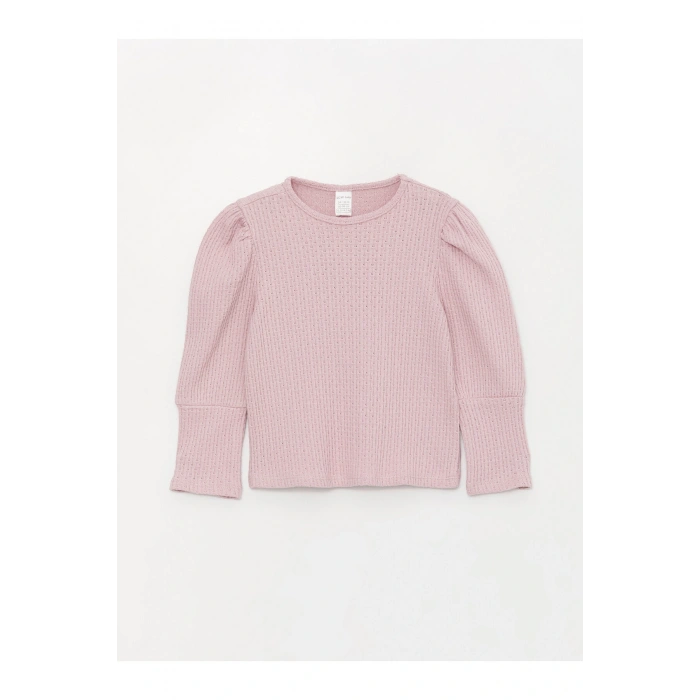 Bisiklet Yaka Uzun Kollu Kız Bebek Tişört