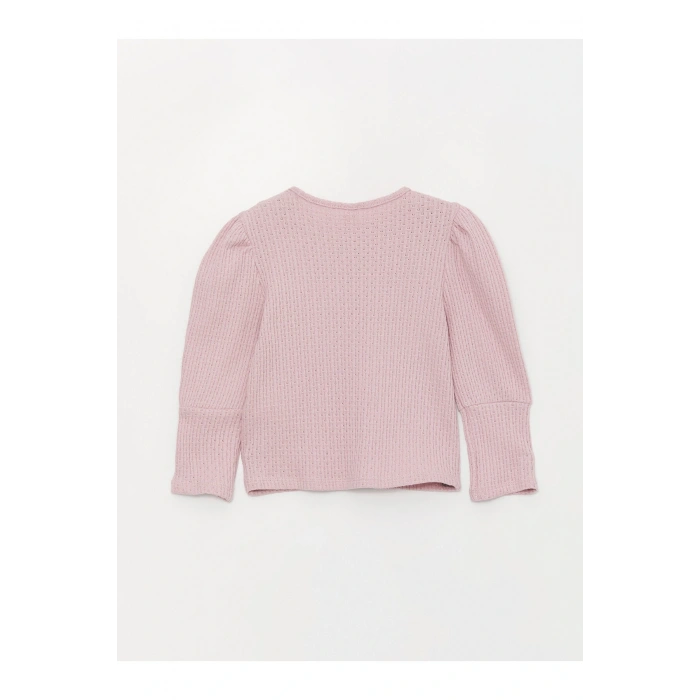 Bisiklet Yaka Uzun Kollu Kız Bebek Tişört