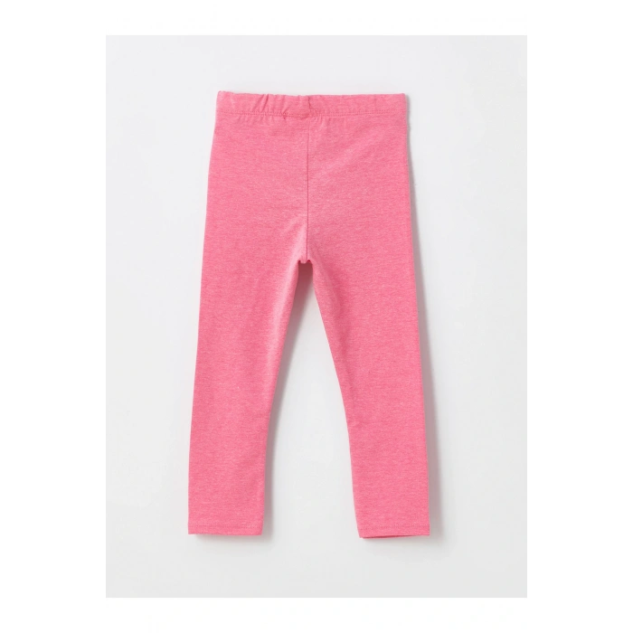 Bisiklet Yaka Kısa Kollu Baskılı Kız Bebek Tişört ve Tayt 2li Takım