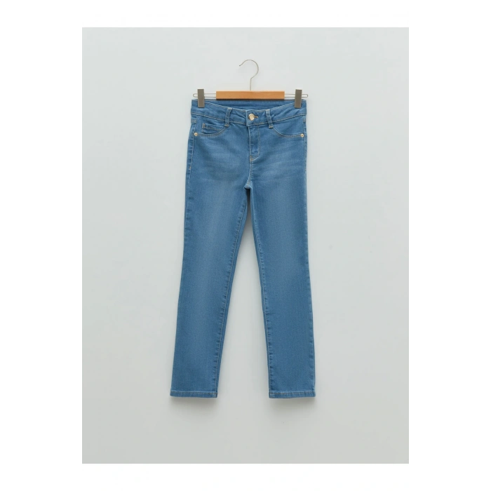 Slim Fit Kız Çocuk Jean Pantolon
