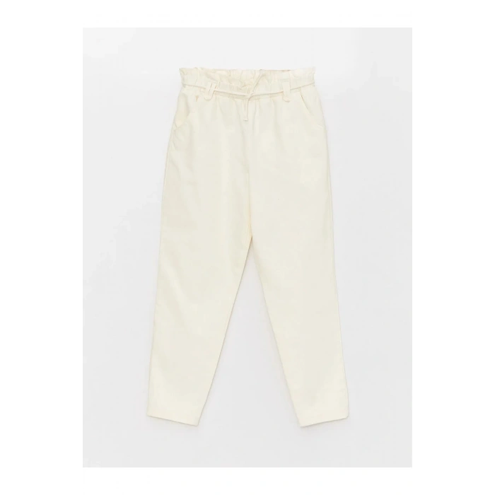 Kids Beli Lastikli Mom Fit Kız Çocuk Pantolon