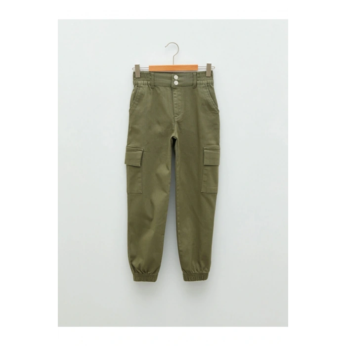 Beli Lastikli Gabardin Kız Çocuk Kargo Pantolon S23231z4 - Rqm