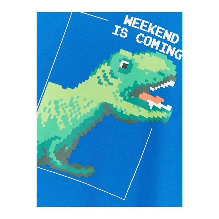 Baskılı Uzun Kollu Erkek Çocuk Hoodie ve Eşofman Altı