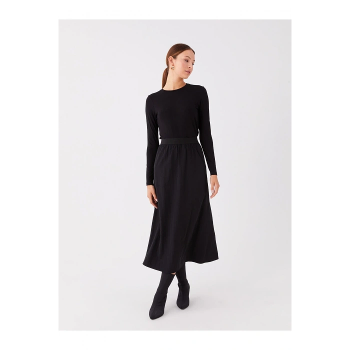 Beli Lastikli Rahat Kalıp Kadın Etek