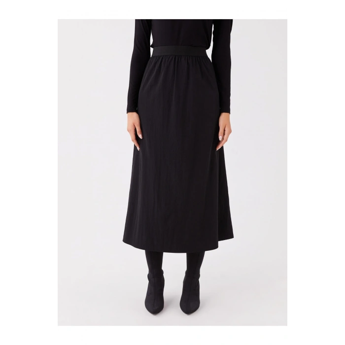 Beli Lastikli Rahat Kalıp Kadın Etek