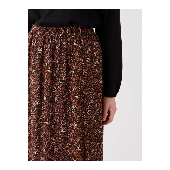 Beli Lastikli Desenli Belmando Kadın Etek