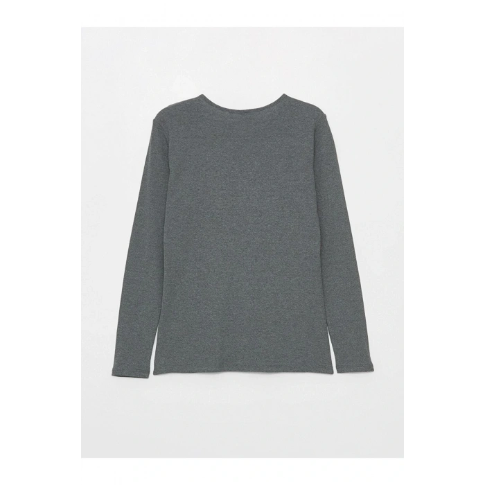 LCWAIKIKI Classic Bisiklet Yaka Düz Uzun Kollu Kadın Tişört