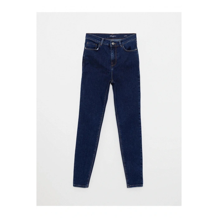 LCW Jeans Yüksek Bel Süper Skinny Fit Cep Detaylı Kadın Rodeo Jean Pantolon