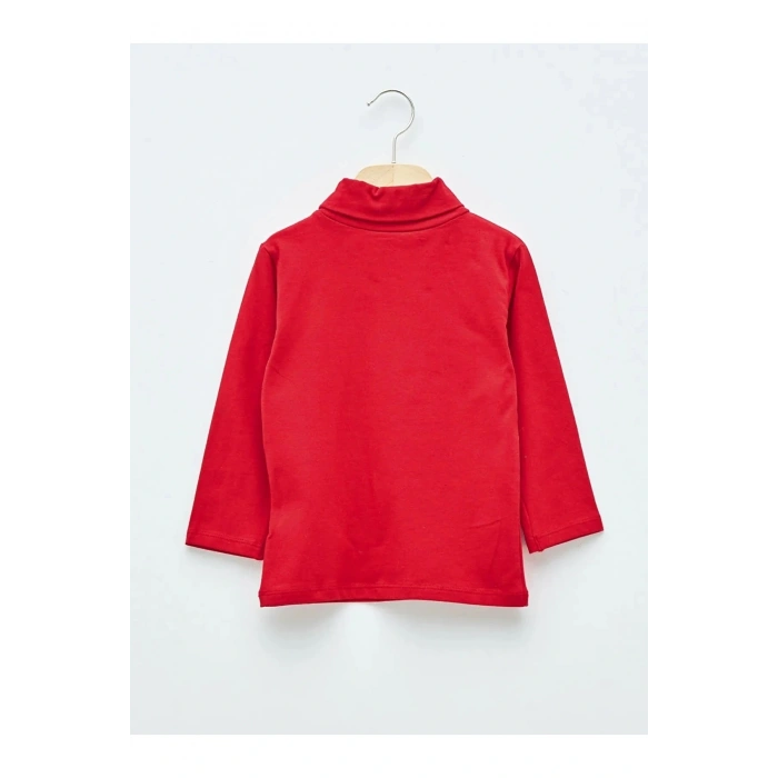 Baby Balıkçı Yaka Uzun Kollu Nakış Detaylı Erkek Bebek Tişört