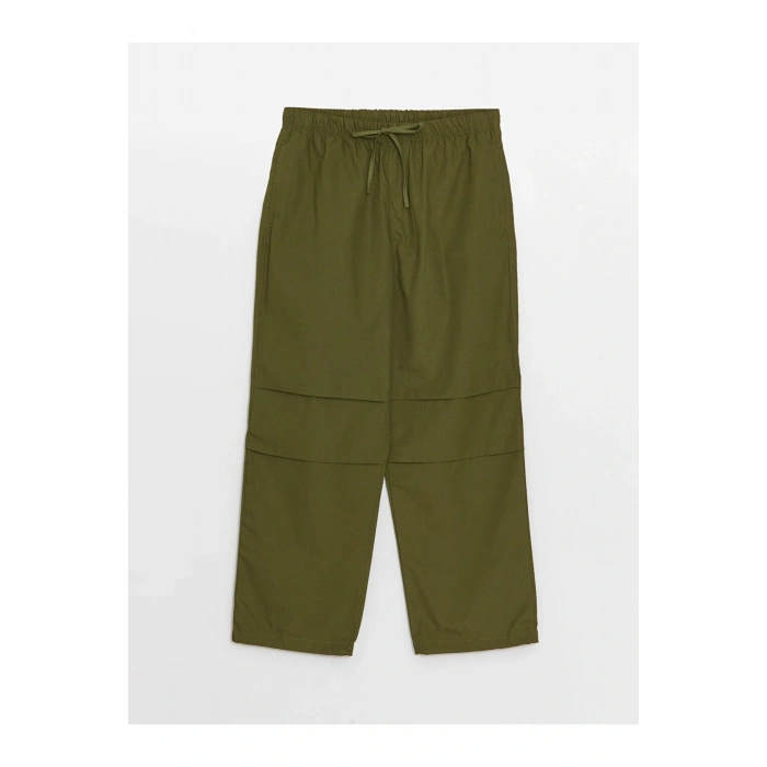 Kadın Beli Lastikli Düz Paraşüt Pantolon
