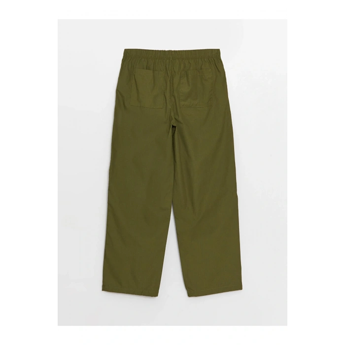 Kadın Beli Lastikli Düz Paraşüt Pantolon