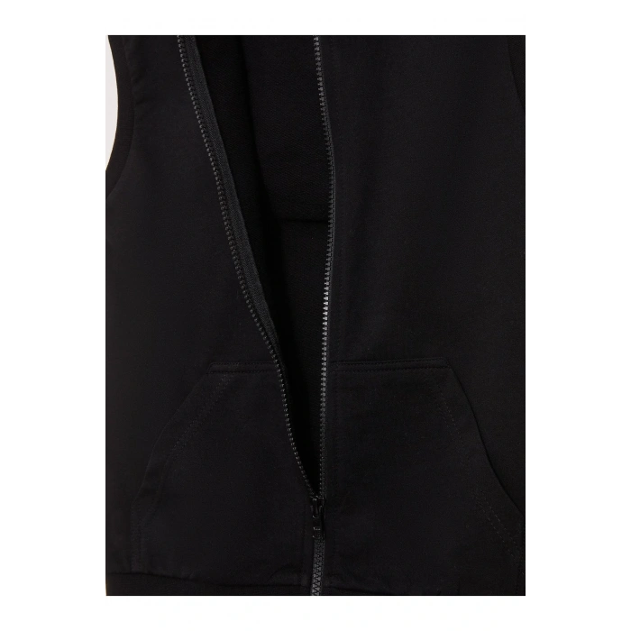 Kapüşonlu Basic Erkek Çocuk Fermuarlı Yelek