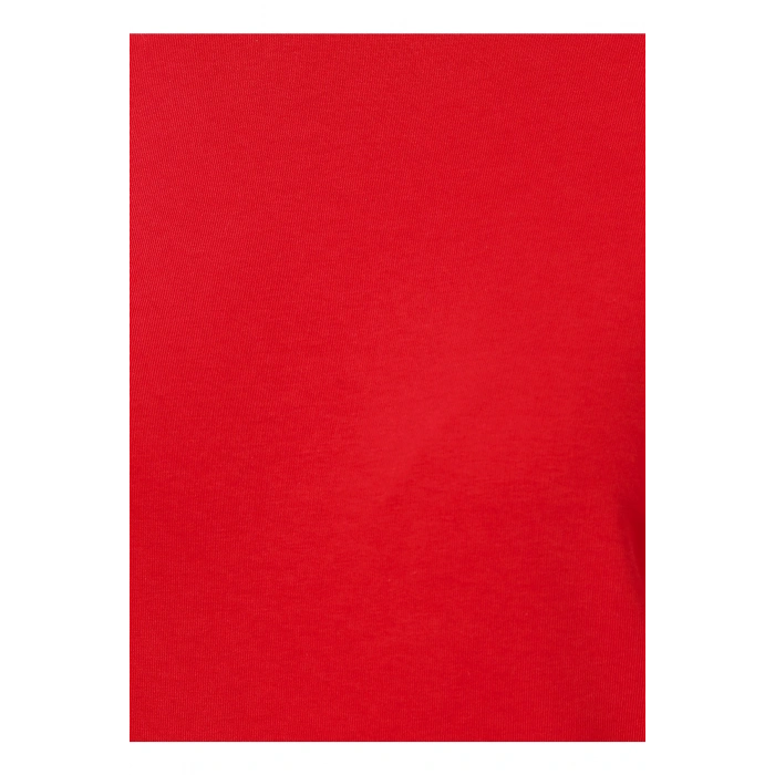 Bisiklet Yaka Düz Kırmızı Kadın Sweatshırt 22k0248k1