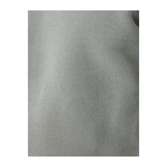 Yarım Fermuarlı Yaka Basic Şardonlu Pamuk Karışımlı Uzun Kollu Sweatshirt