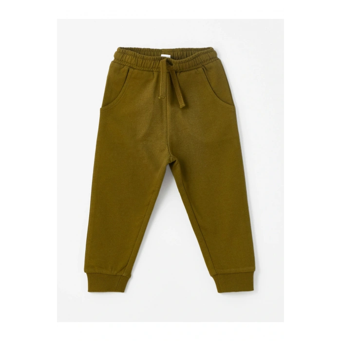 Bisiklet Yaka Uzun Kollu Erkek Bebek Tişört ve Eşofman Alt  2li