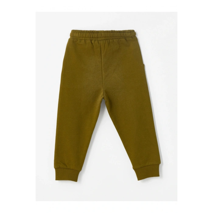 Bisiklet Yaka Uzun Kollu Erkek Bebek Tişört ve Eşofman Alt  2li