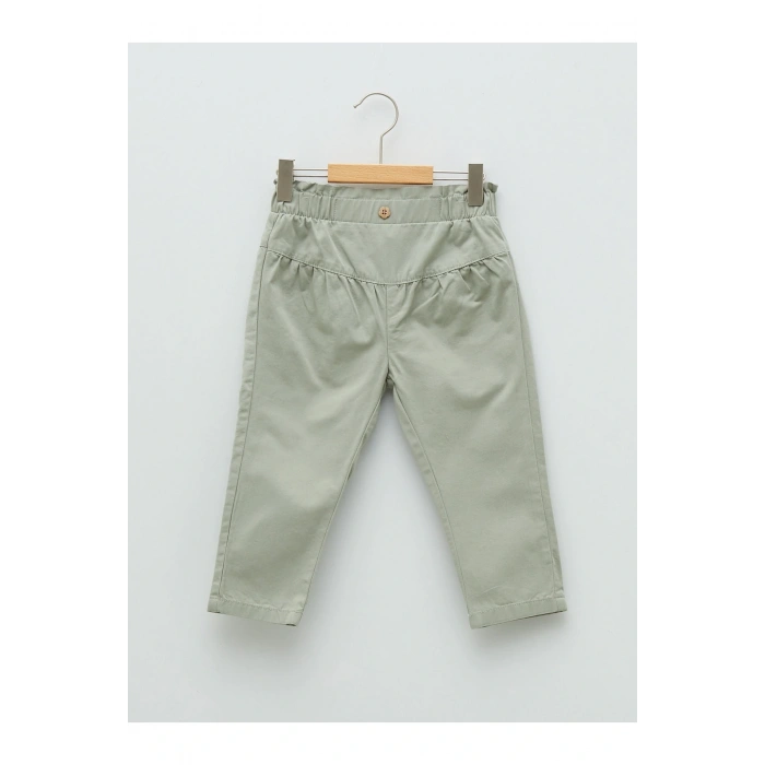 Beli Lastikli Basic Kız Bebek Pantolon