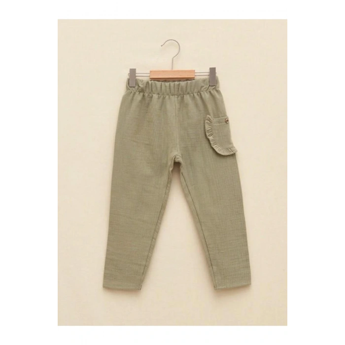 Baby Beli Lastikli Kız Bebek Pantolon