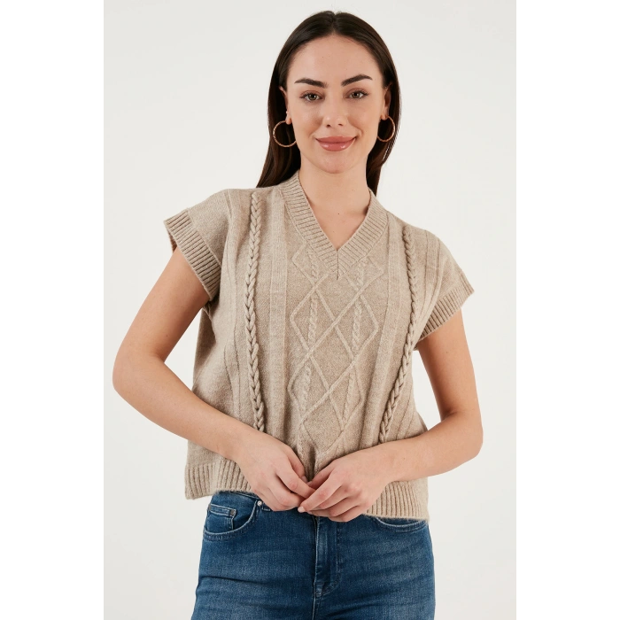 Regular Fit V Yaka Süveter SÜVETER 23K0669K1