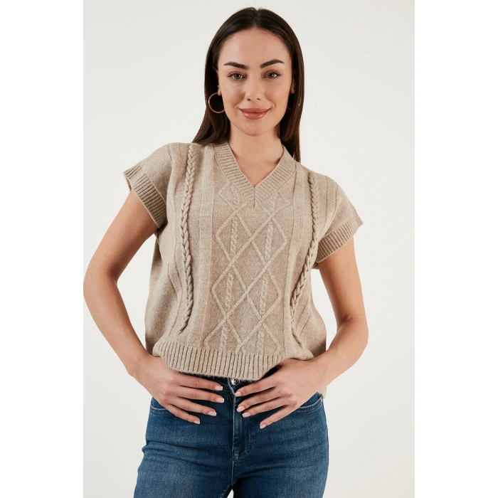 Regular Fit V Yaka Süveter SÜVETER 23K0669K1