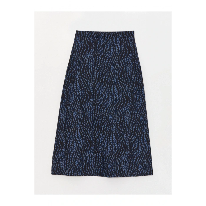 Standart Kalıp Desenli Kadın Etek
