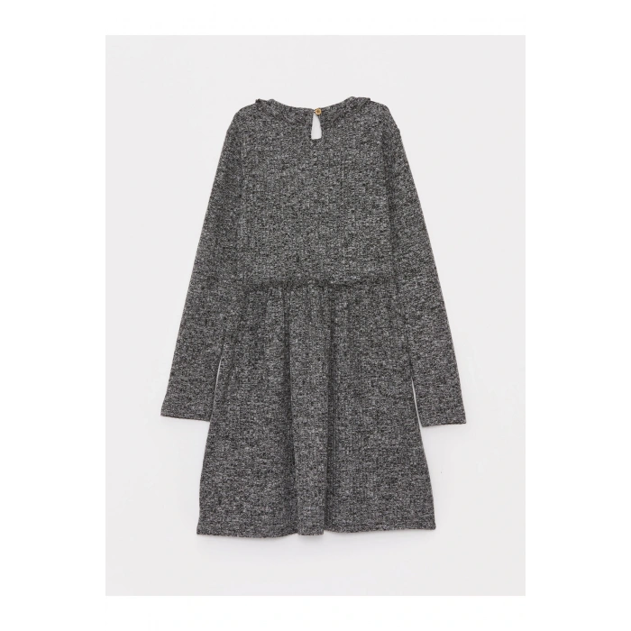 Kids Bisiklet Yaka Uzun Kollu Kız Çocuk Elbise