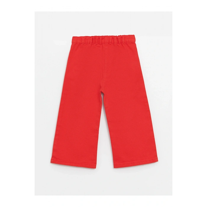 Basic Geniş Paça Gabardin Kız Bebek Pantolon