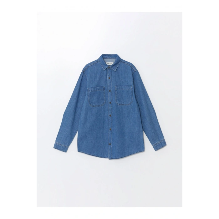 LCW Regular Fit Uzun Kollu Erkek Jean Gömlek