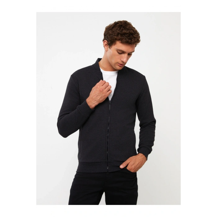 Rahat Kalıp Kolej Yaka Erkek Triko Hırka