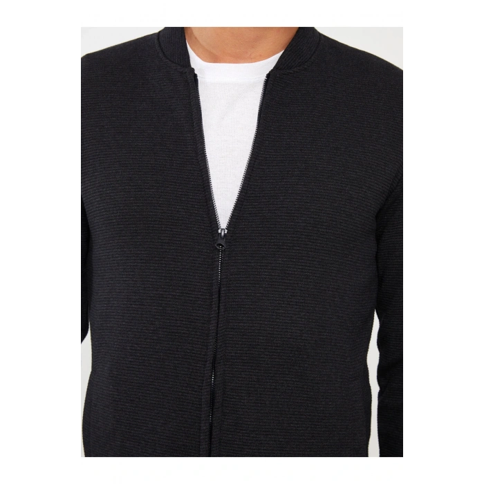 Rahat Kalıp Kolej Yaka Erkek Triko Hırka