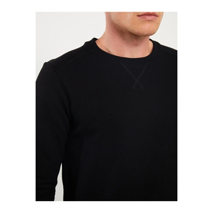 LCWAIKIKI Classic Bisiklet Yaka Uzun Kollu Erkek Sweatshirt