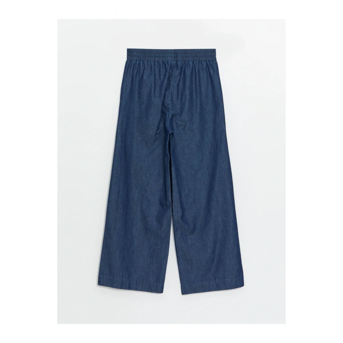 Beli Lastikli Wideleg Kadın Jean Pantolon