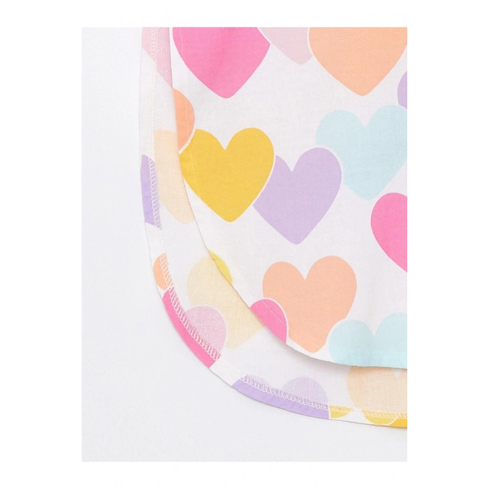 LCW baby Beyaz Baskılı Kapüşonlu Kız Bebek Bornoz (S4)