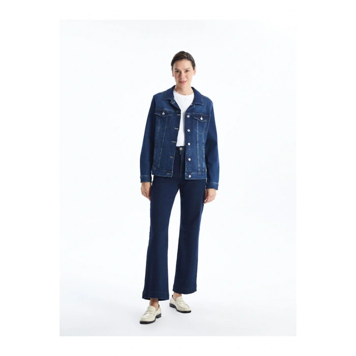 Gomlek Yaka Kadin Jean Ceket - W44872z8