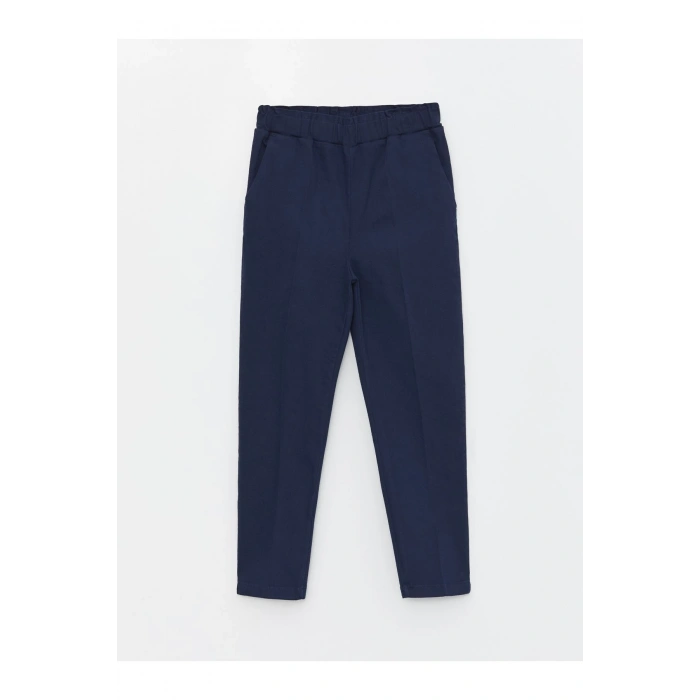 Beli Lastikli Düz Gabardin Kadın Pantolon