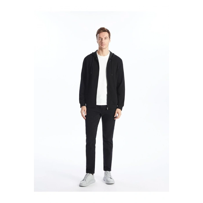 LCWAIKIKI Classic Kapüşonlu Uzun Kollu Erkek Spor Hırka