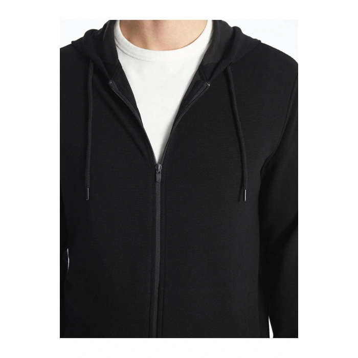 LCWAIKIKI Classic Kapüşonlu Uzun Kollu Erkek Spor Hırka