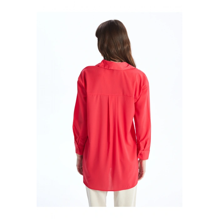 Düz Uzun Kollu Oversize Kadın Gömlek Tunik