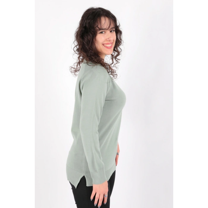 23k0242k1 Kadın Bisiklet Yaka Tunik