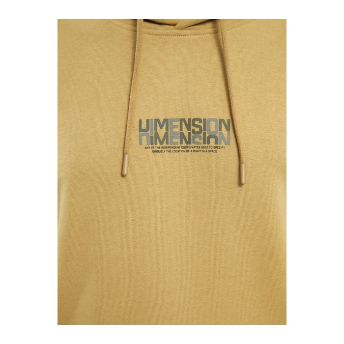 Kapüşonlu Uzun Kollu Baskılı Erkek Sweatshirt