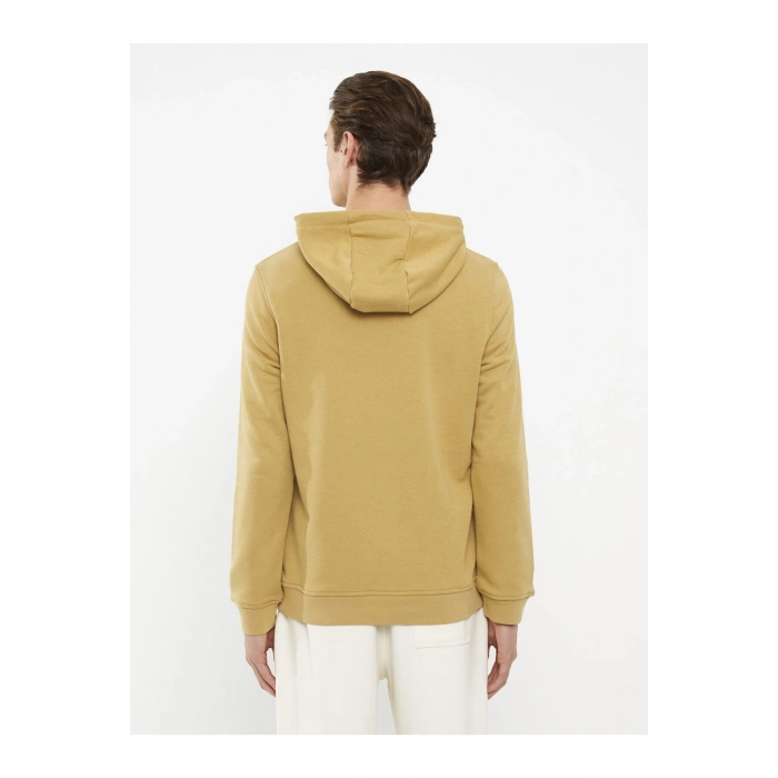 Kapüşonlu Uzun Kollu Baskılı Erkek Sweatshirt