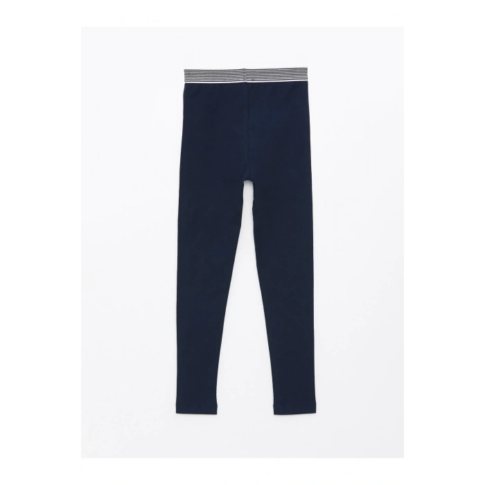 Beli Lastikli Baskılı Kız Çocuk Tayt