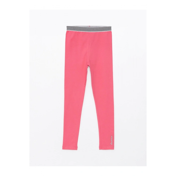 Beli Lastikli Baskılı Kız Çocuk Tayt