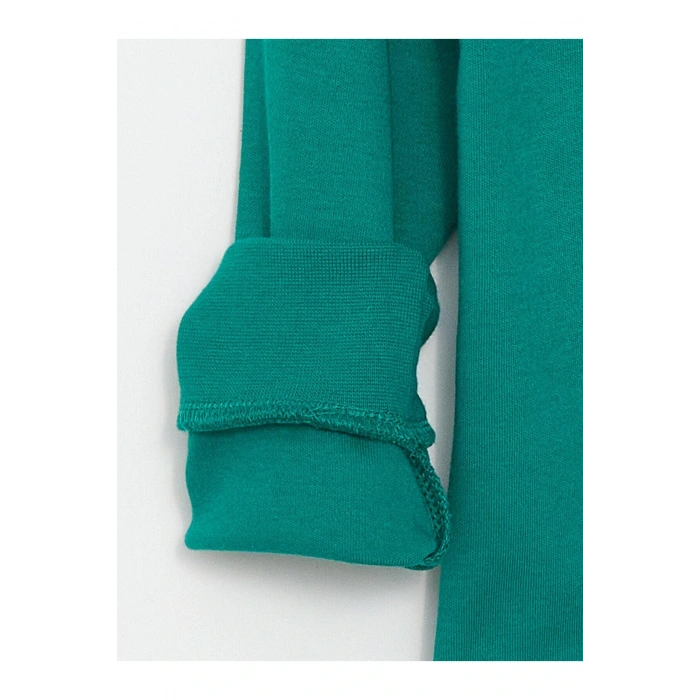 LCW Kids Zümrüt Yeşili Bisiklet Yaka Baskılı Erkek Çocuk Eşofman Takım