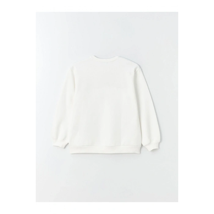 Bisiklet Yaka Nakışlı Uzun Kollu Kadın Sweatshirt