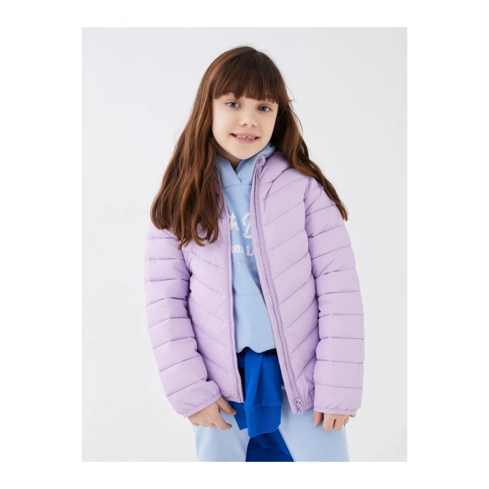 Kapüşonlu Basic Kız Çocuk Şişme Mont