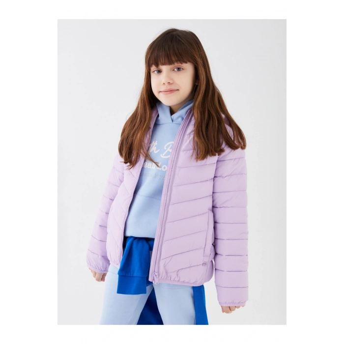 Kapüşonlu Basic Kız Çocuk Şişme Mont