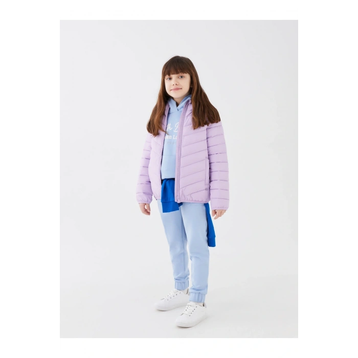 Kapüşonlu Basic Kız Çocuk Şişme Mont