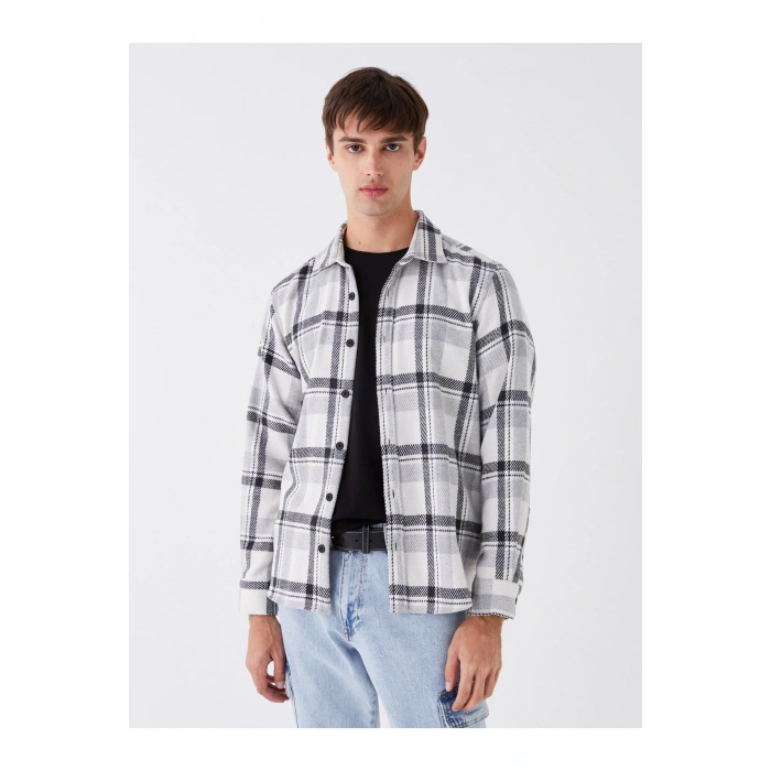 Regular Fit Uzun Kollu Ekose Erkek Oduncu Gömlek