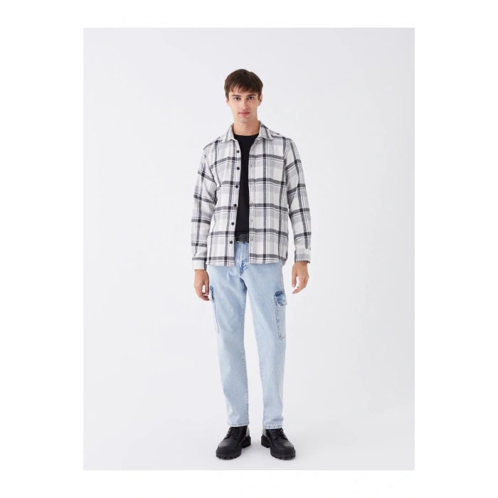 Regular Fit Uzun Kollu Ekose Erkek Oduncu Gömlek